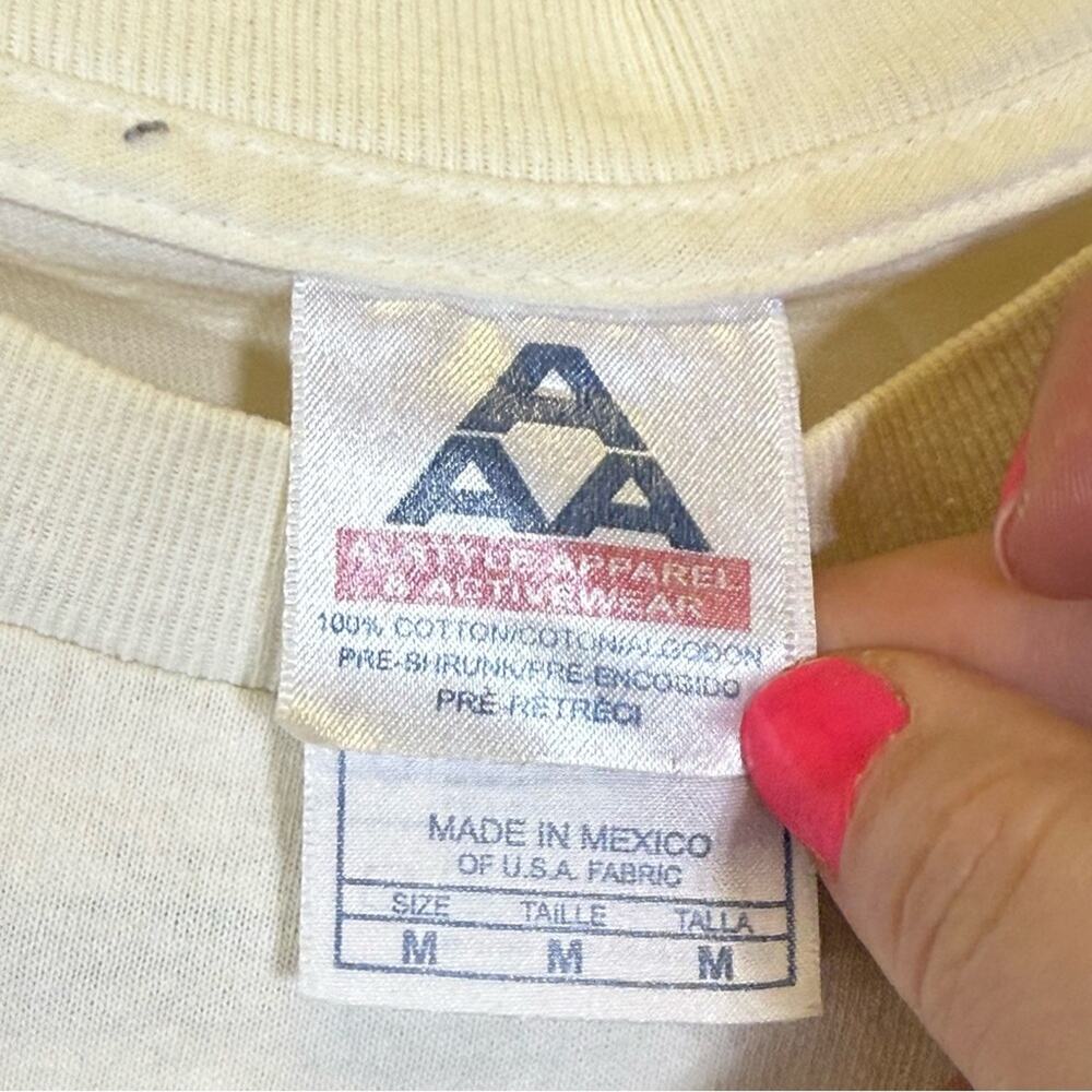 Cream Long Sleeve Shirt with Gray Graphic. Orange County Choppers. 2003 Size Med - Picture 4 of 7